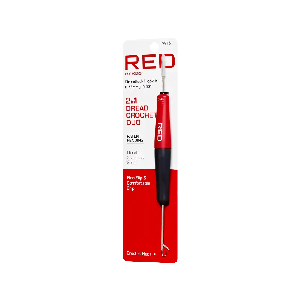 Red By Kiss 2-in-1 Locking Needle & Crochet Hook Duo for Dreadlocks