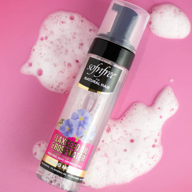 Sofn’Free Curling Mousse with Flaxseed Oil & Rosewater 200ml