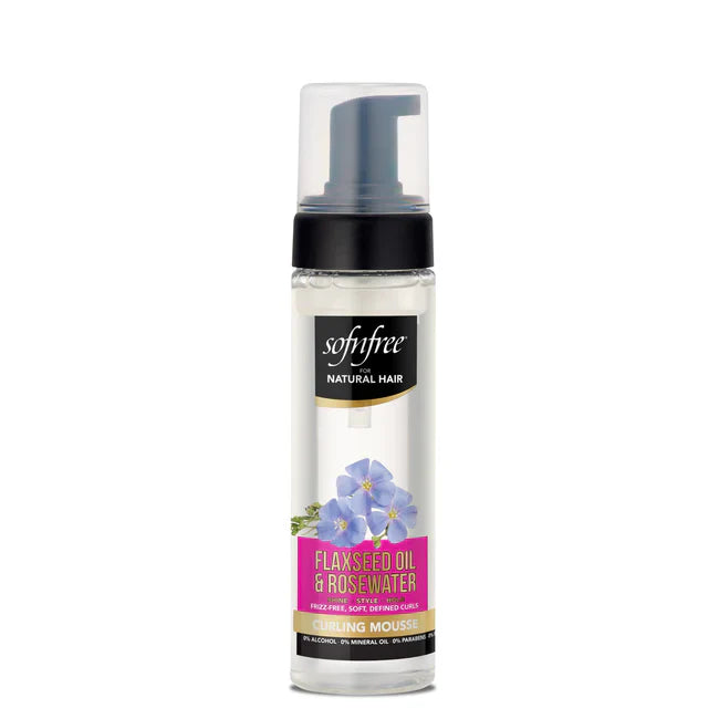 Sofn’Free Curling Mousse with Flaxseed Oil & Rosewater 200ml