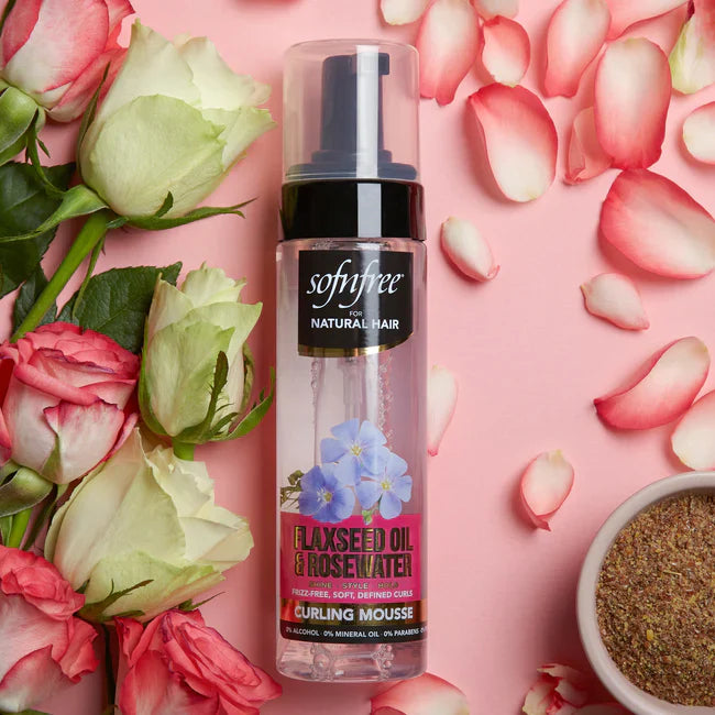 Sofn’Free Curling Mousse with Flaxseed Oil & Rosewater 200ml