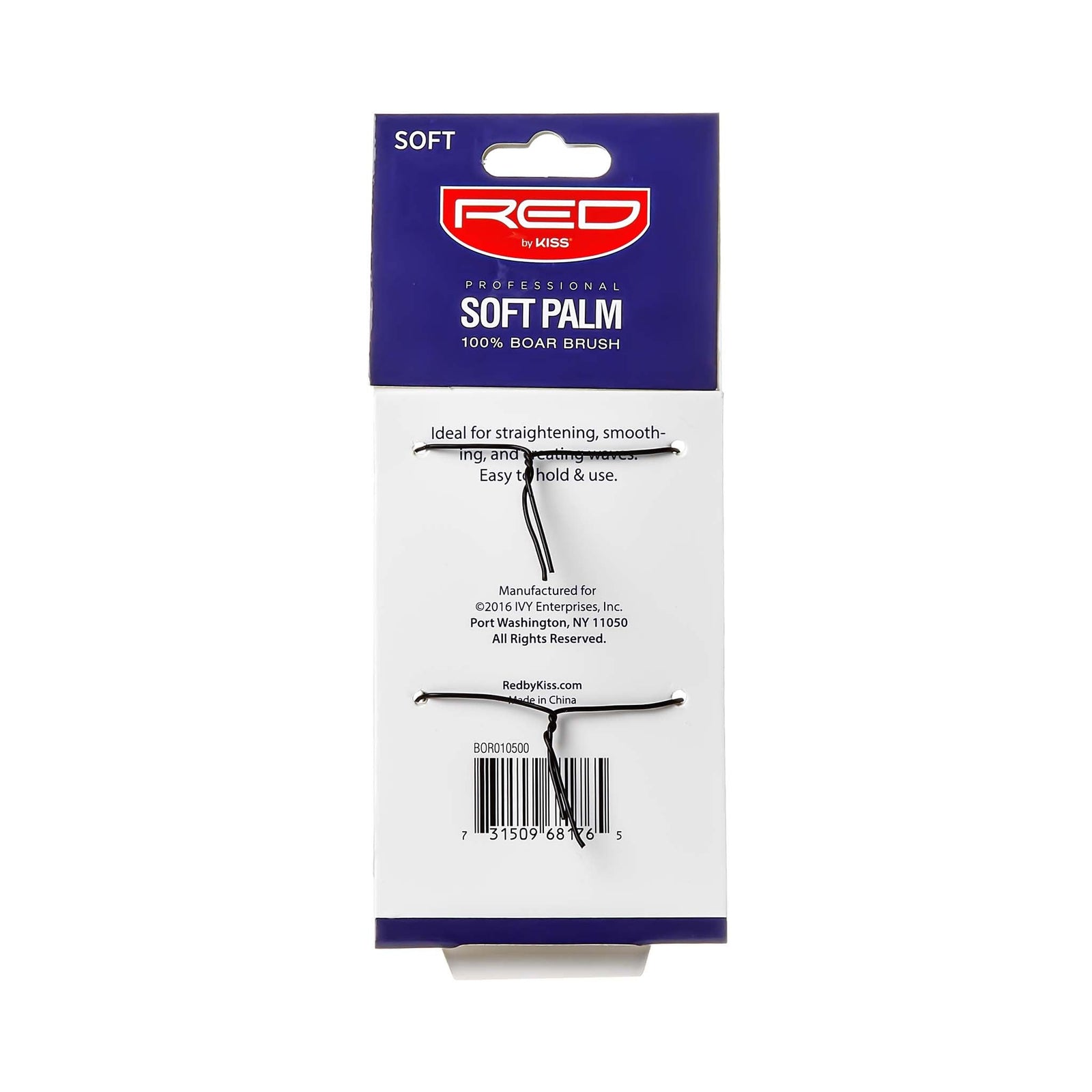Red By Kiss Professional 100% Boar Brush Soft Bristles
