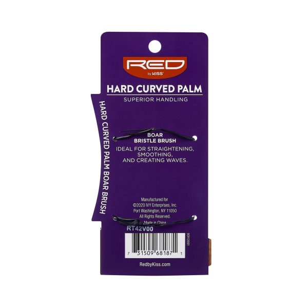 Red By Kiss Professional Curved Boar Brush Hard Bristles