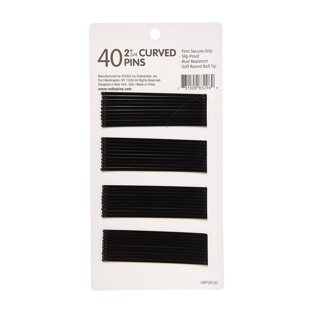 Red By Kiss Curved Pins 2 3/4″ (40pcs)