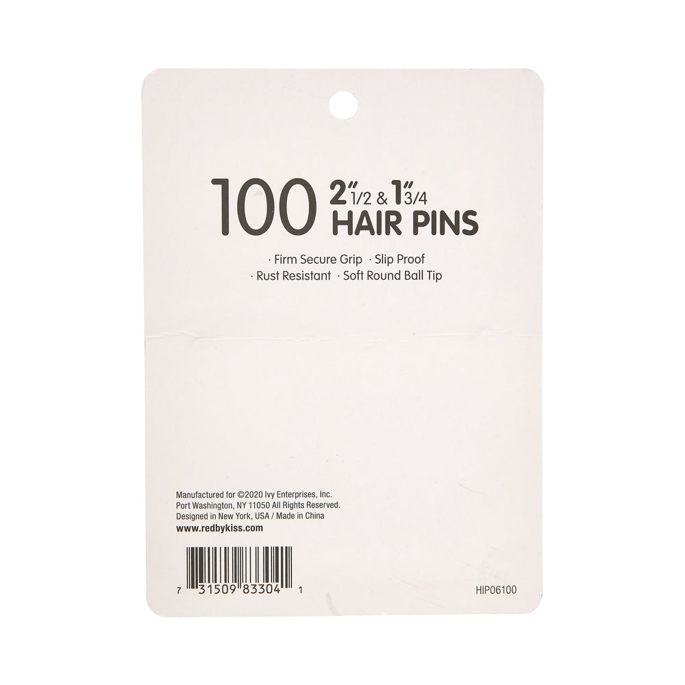 Red By Kiss Hair Pins 1 3/4″ & 2 1/2″ (100pcs)