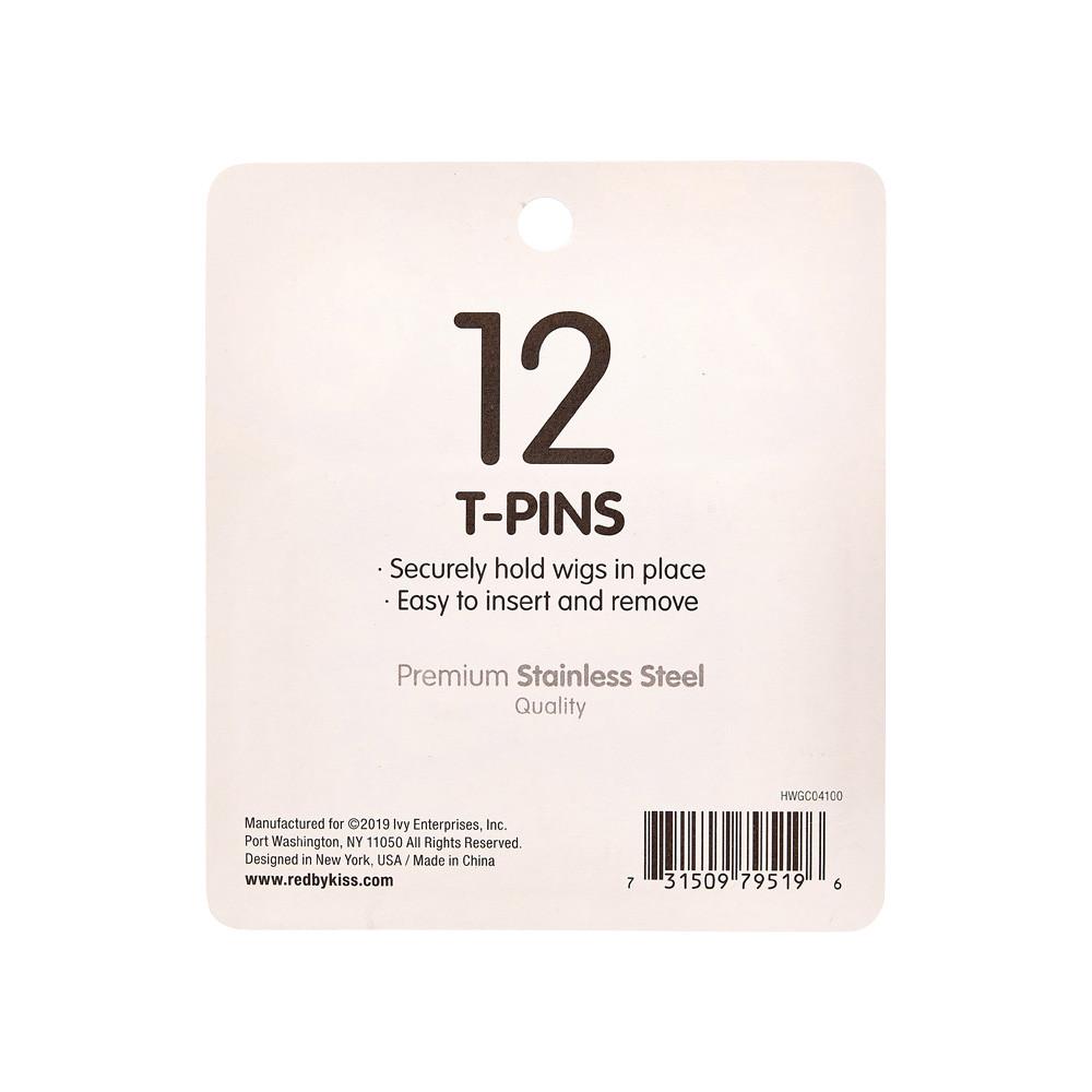 Red By Kiss T-Pins Silver Metal (12pcs)