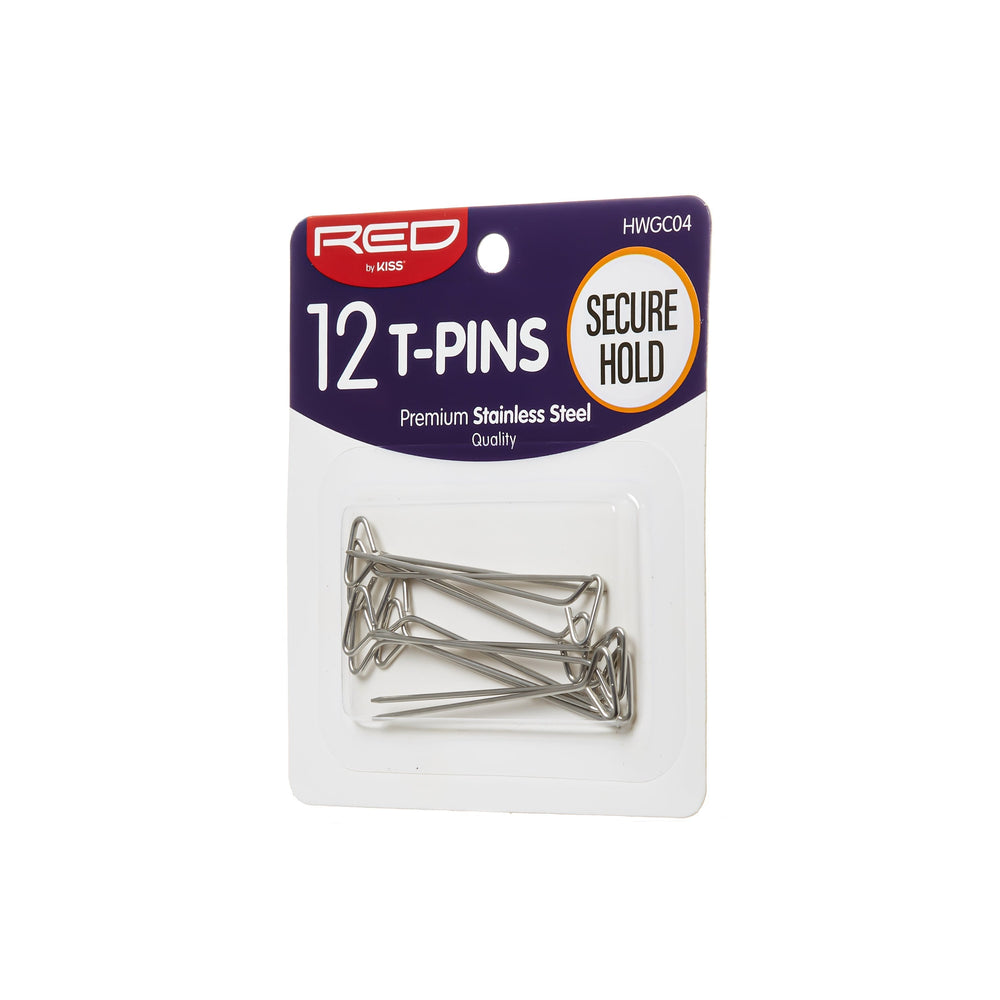 Red By Kiss T-Pins Silver Metal (12pcs)