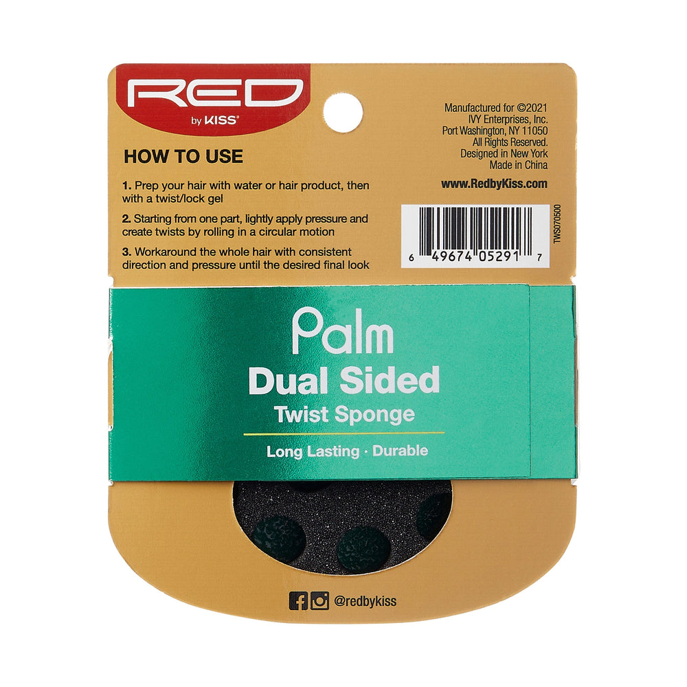 RED BY KISS TWIST SPONGE - DUAL SIDED PALM