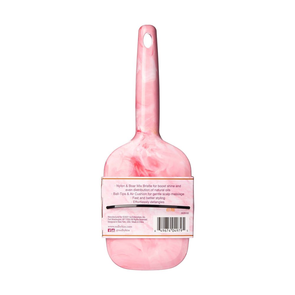 Red By Kiss Marblous Boar Square Paddle Brush  For Great Hair Day, Everyday