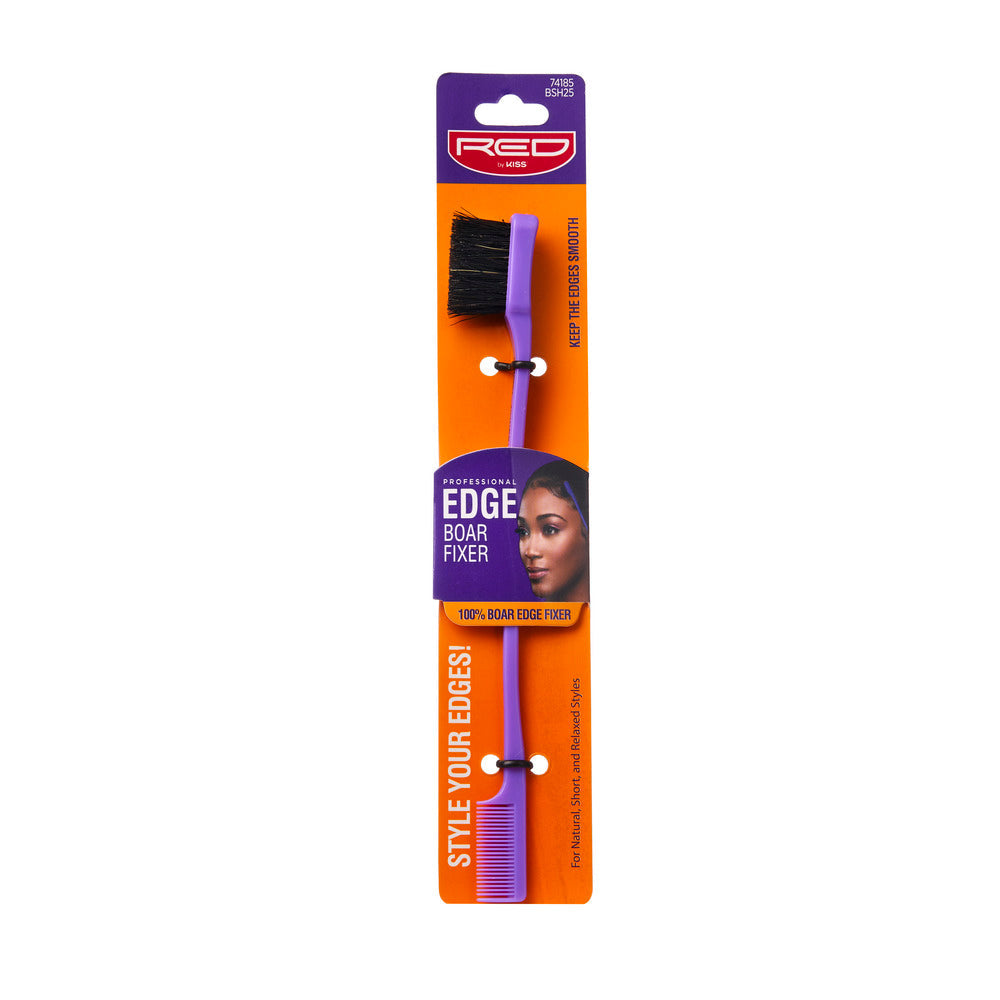 Red By Kiss Ultimate Edge Boar Fixer  100% Boar Bristles