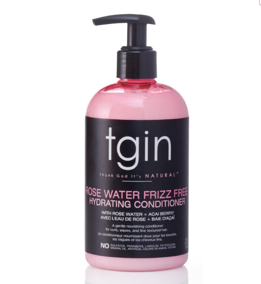 Tgin Thank God it's Natural  Rose Water Frizz Free Hydrating Conditioner-13oz