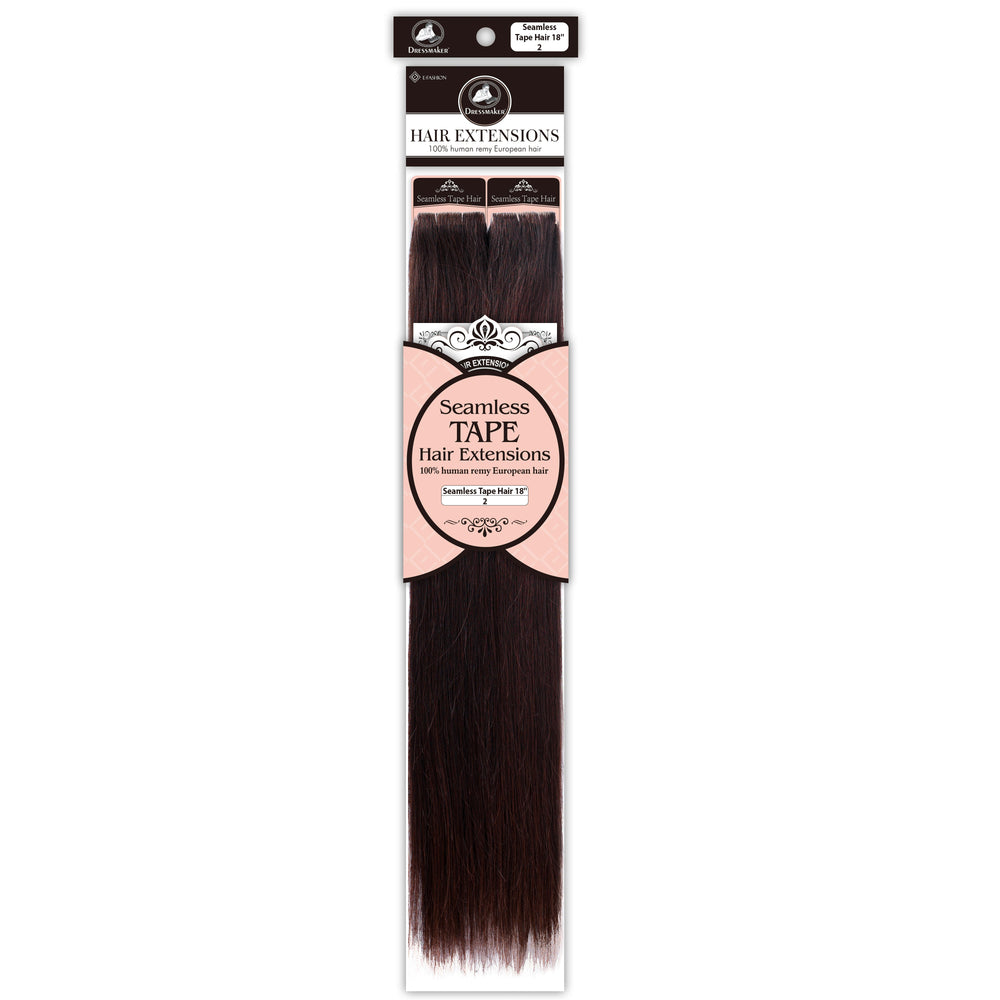 Dressmaker 100% Human Remy European Seamless Tape-In Straight Hair Extensions (40pcs)