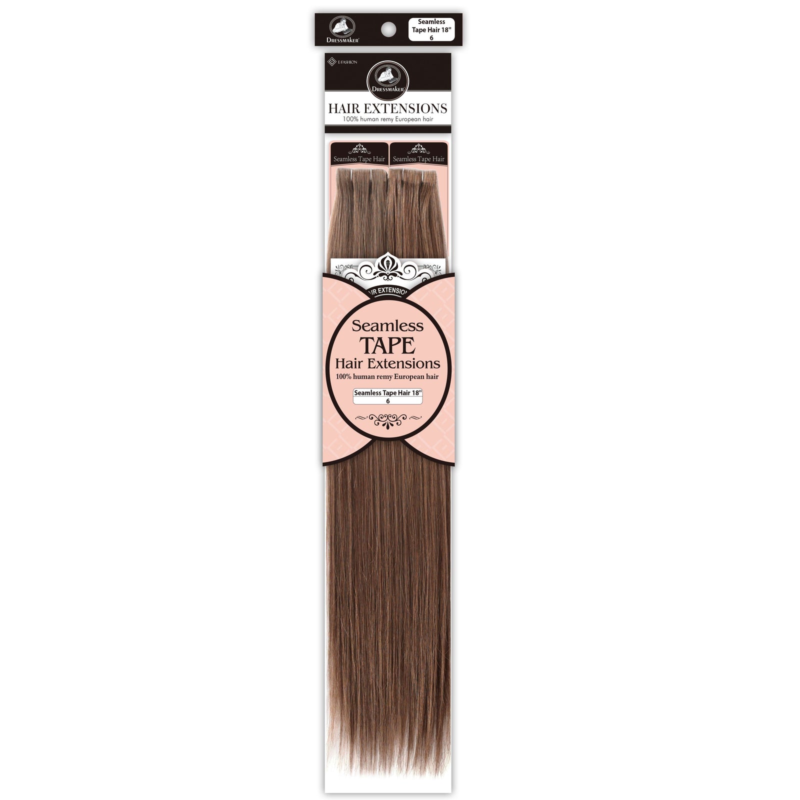 Dressmaker 100% Human Remy European Seamless Tape-In Straight Hair Extensions (40pcs)