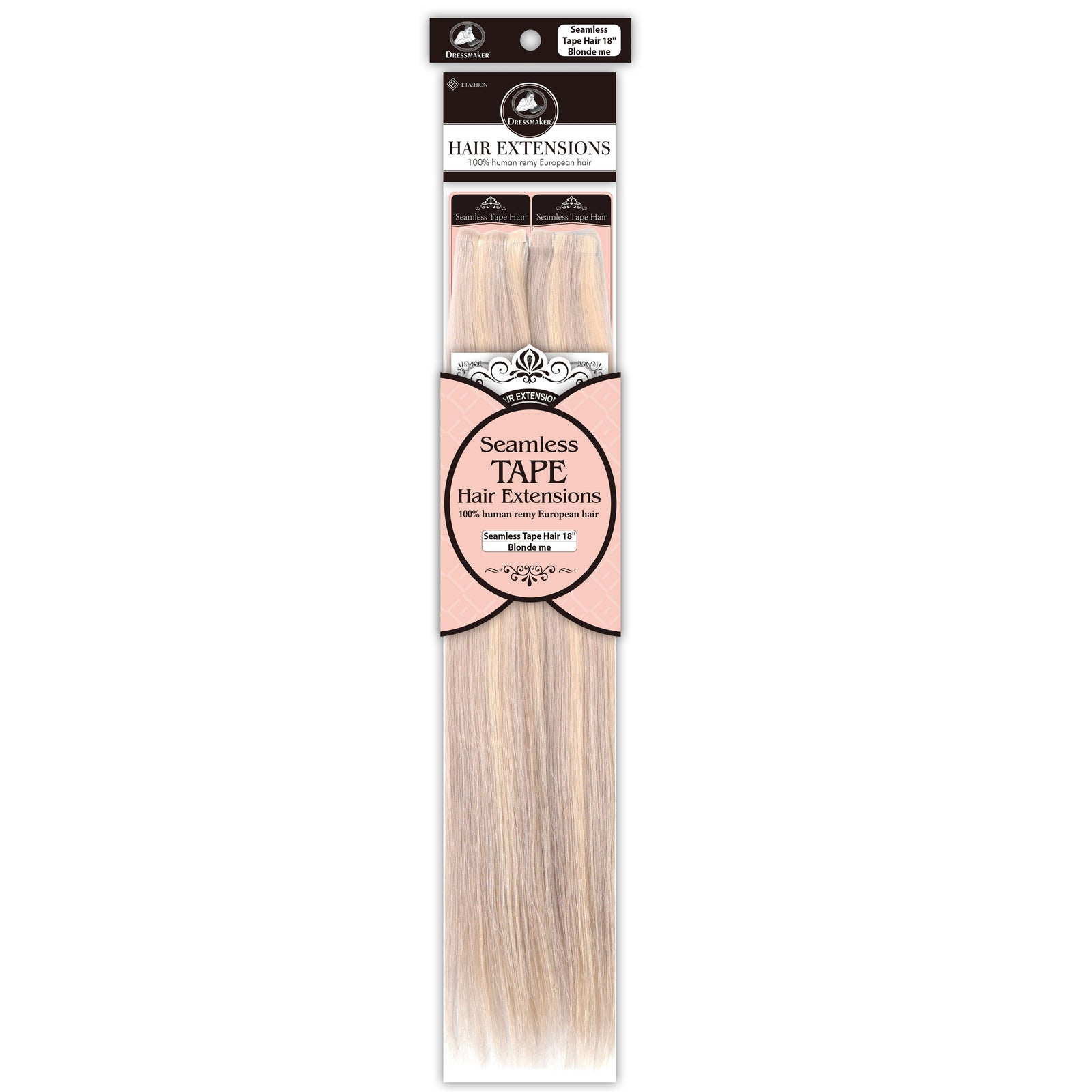 Dressmaker 100% Human Remy European Seamless Tape-In Straight Hair Extensions (40pcs)