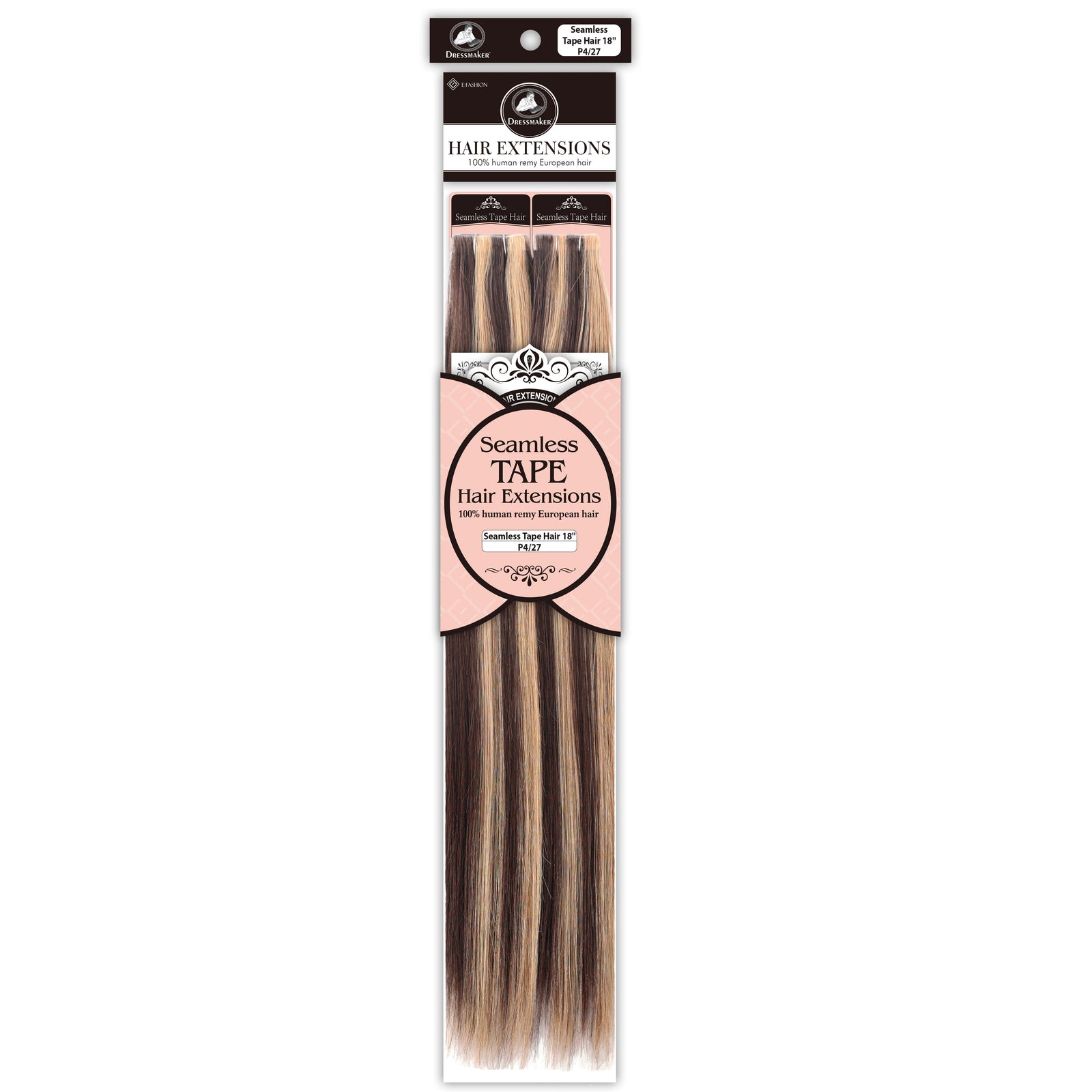 Dressmaker 100% Human Remy European Seamless Tape-In Straight Hair Extensions (40pcs)