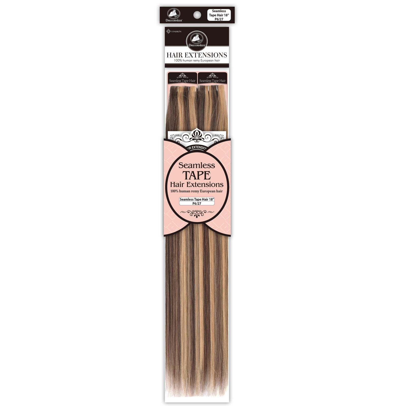 Dressmaker 100% Human Remy European Seamless Tape-In Straight Hair Extensions (40pcs)