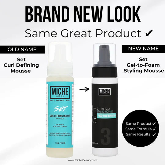 Miche Beauty Set Gel-to-Foam Hair Styling Mousse 222ml/7.5oz