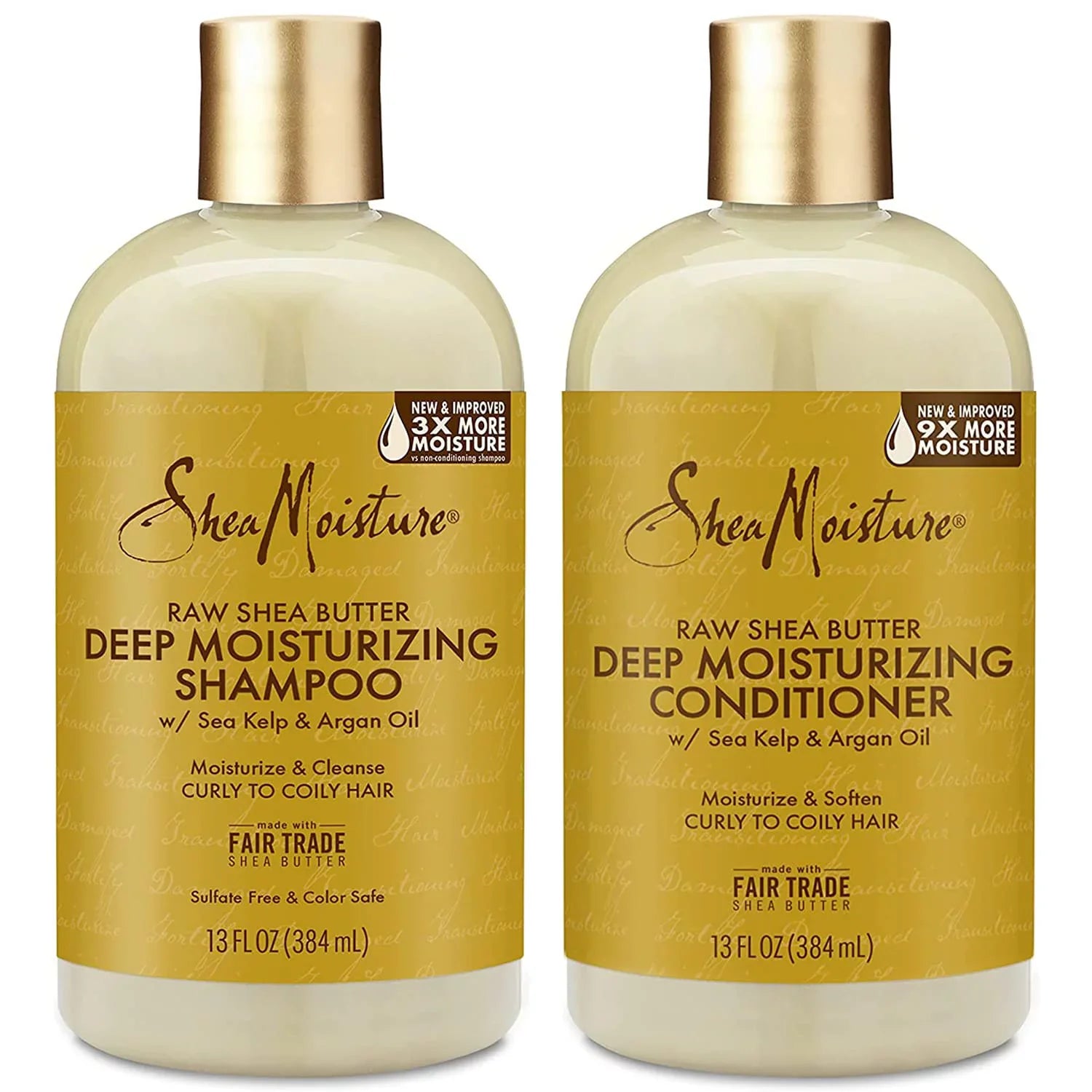 Shea Moisture Raw Shea Butter Set Shampoo 384ml and Conditioner 384ml