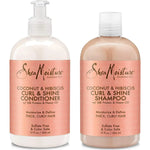 Shea Moisture Coconut & Hibiscus Curl & Shine Shampoo 384ml and Conditioner 384ml Set