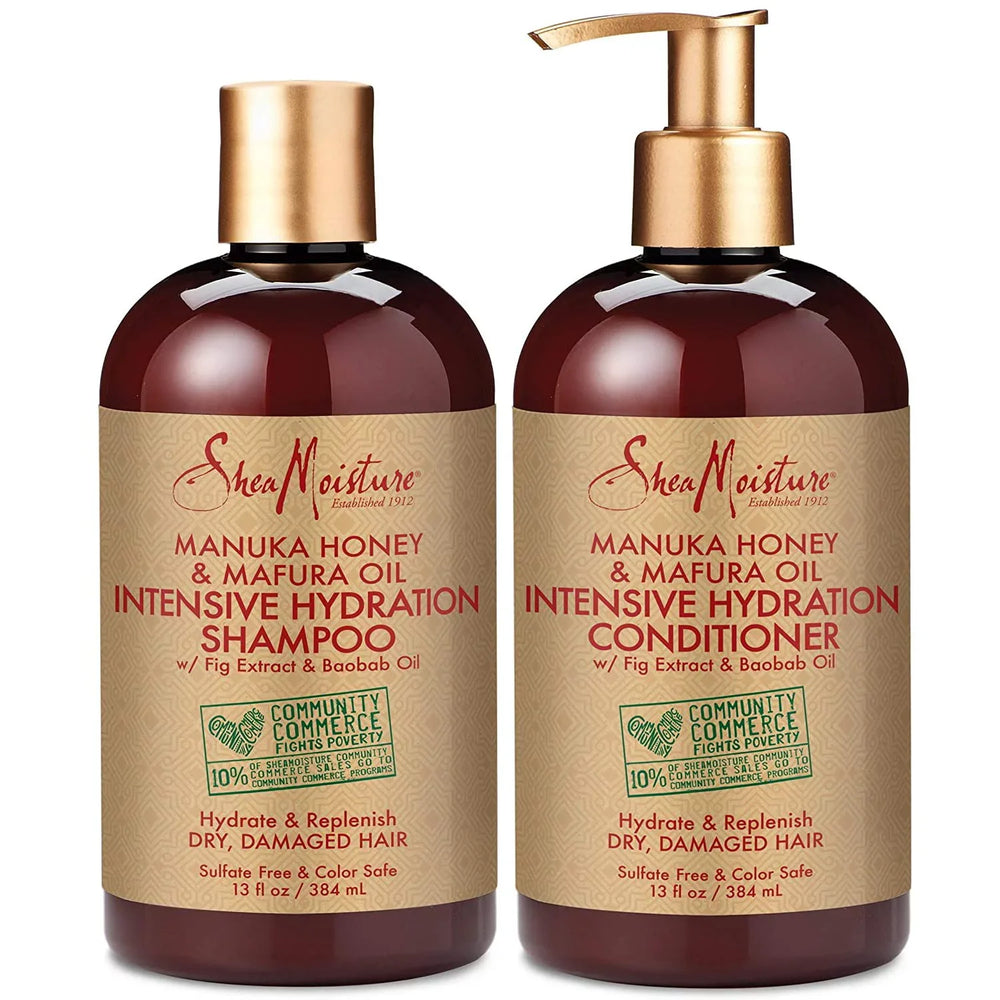 Shea Moisture Manuka Honey & Mafura Oil Set Shampoo 384ml and Conditioner 384ml