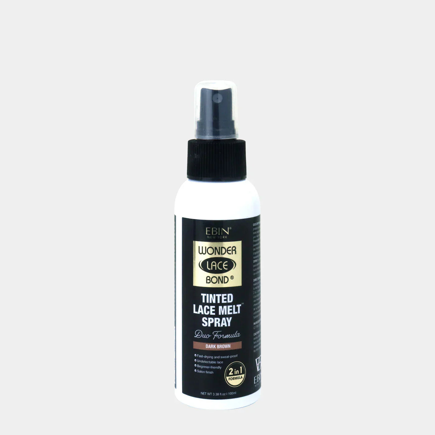 EbinWonder Lace Bond Tinted Lace Melt Color Spray Dark Brown 100ml/3.38oz