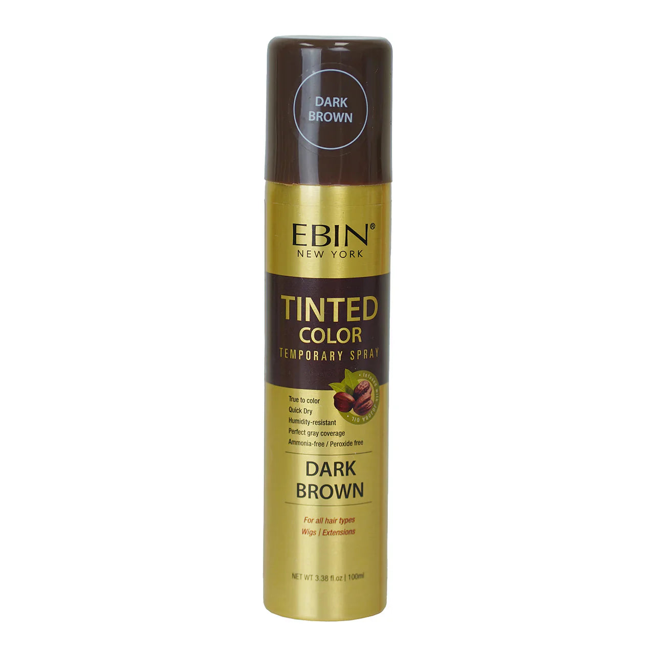 Ebin New York Tinted Color Temporary Spray Dark Brown 100ml/3.38oz