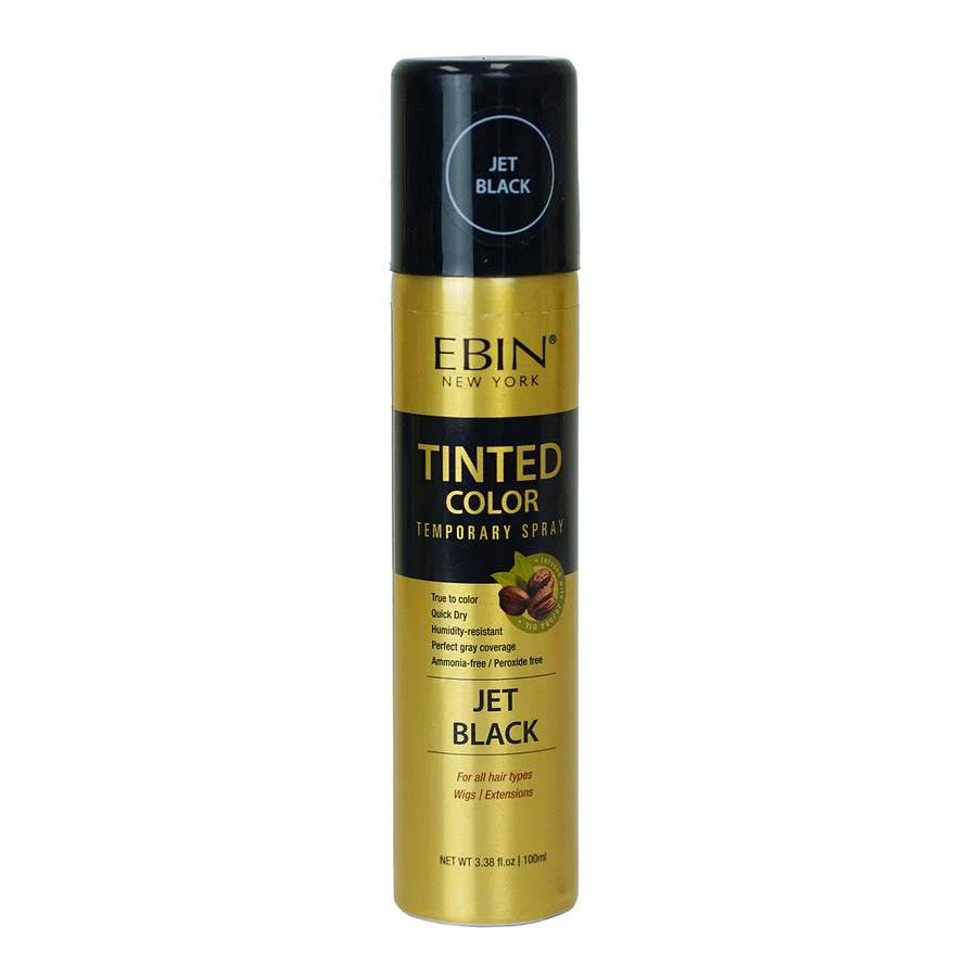 Ebin New York Tinted Color Temporary Spray Jet Black 100ml/3.38oz