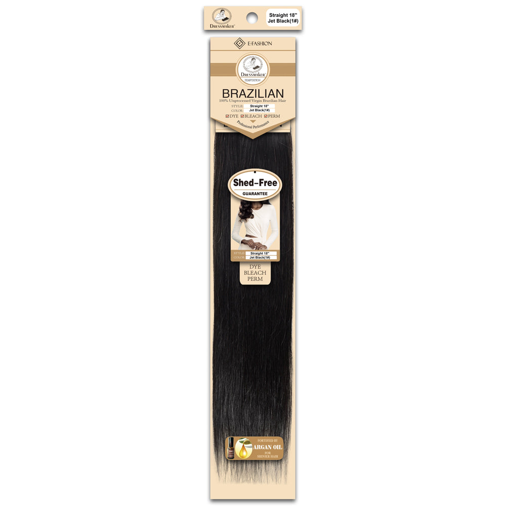 Dressmaker 100% Unprocessed Virgin Brazilian Straight Weave Jet Black