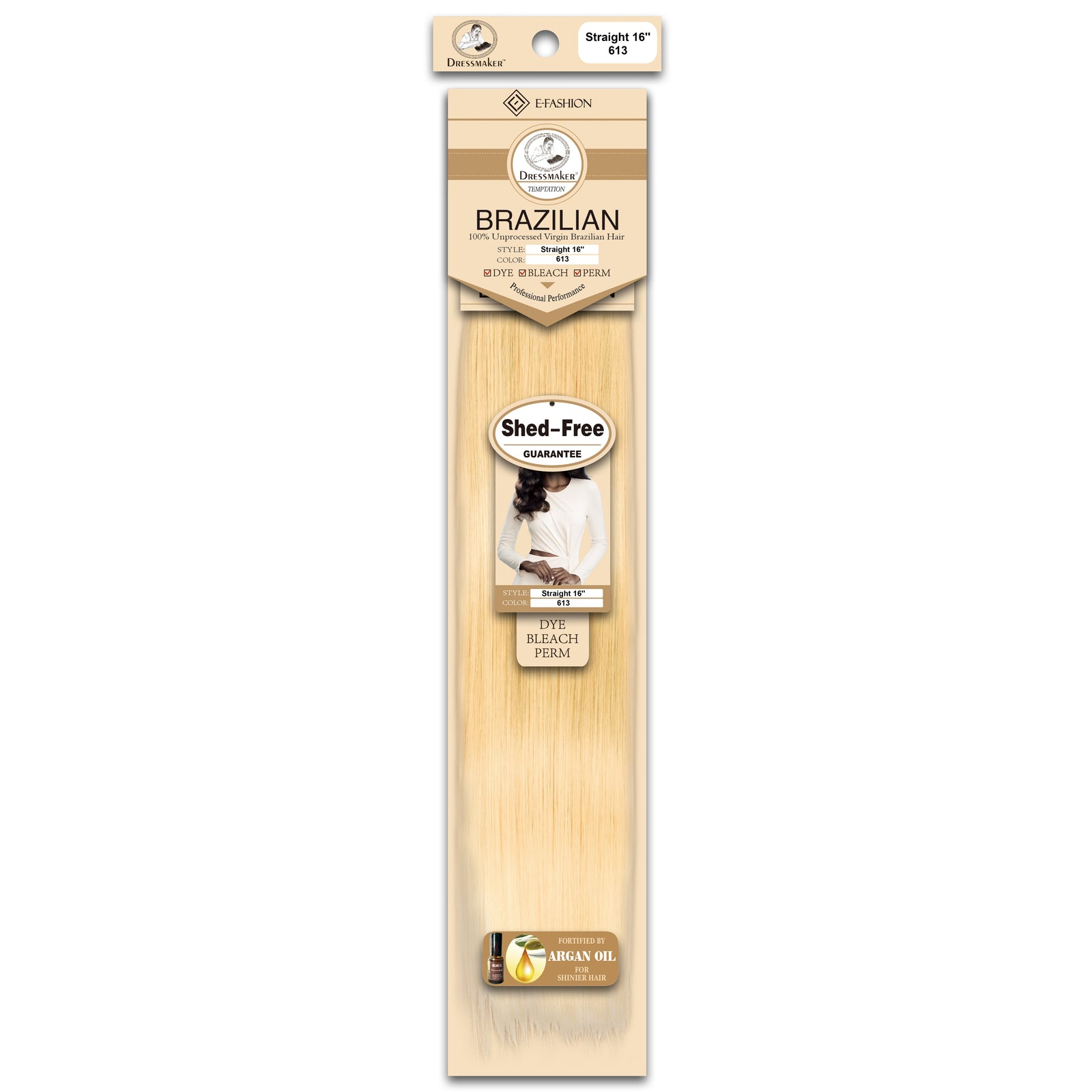 Dressmaker 100% Unprocessed Virgin Brazilian Straight Weave Blonde Colour