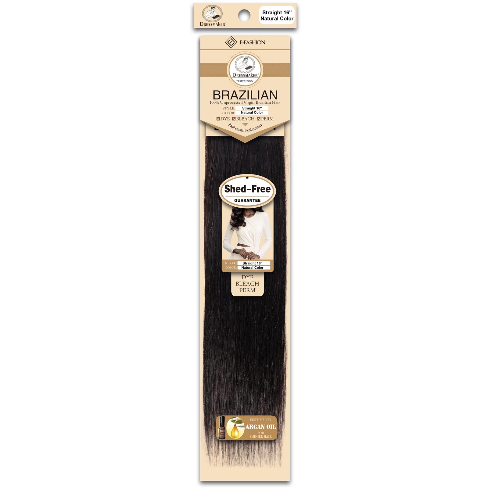 Dressmaker 100% Unprocessed Virgin Brazilian Straight Weave Natural Color