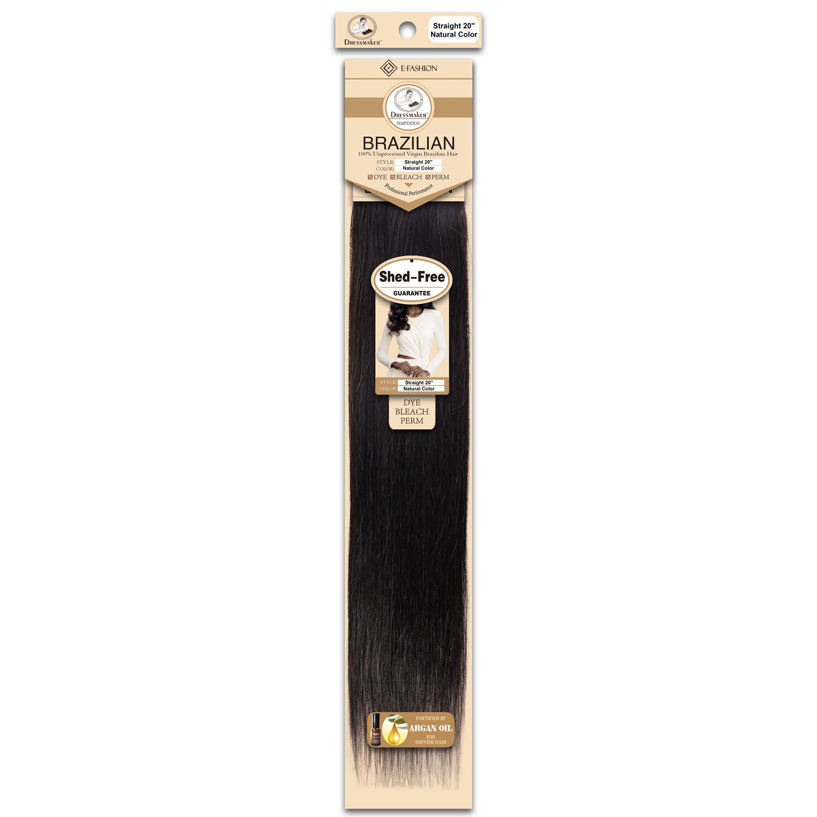 Dressmaker 100% Unprocessed Virgin Brazilian Straight Weave Natural Color