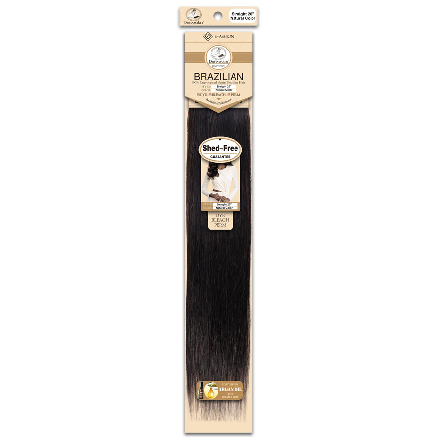 Dressmaker 100% Unprocessed Virgin Brazilian Straight Weave Natural Color