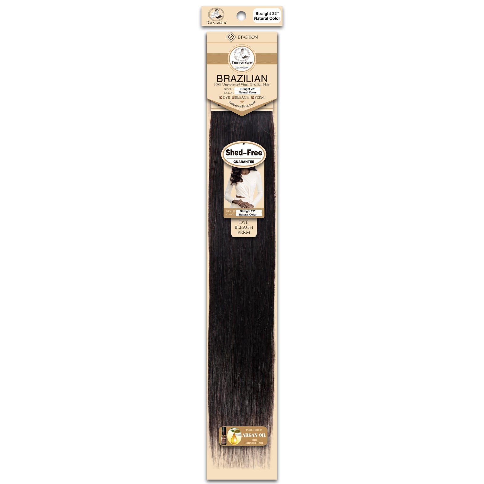 Dressmaker 100% Unprocessed Virgin Brazilian Straight Weave Natural Color