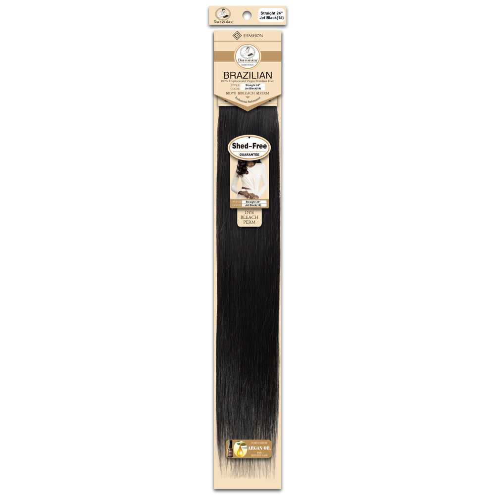 Dressmaker 100% Unprocessed Virgin Brazilian Straight Weave Jet Black