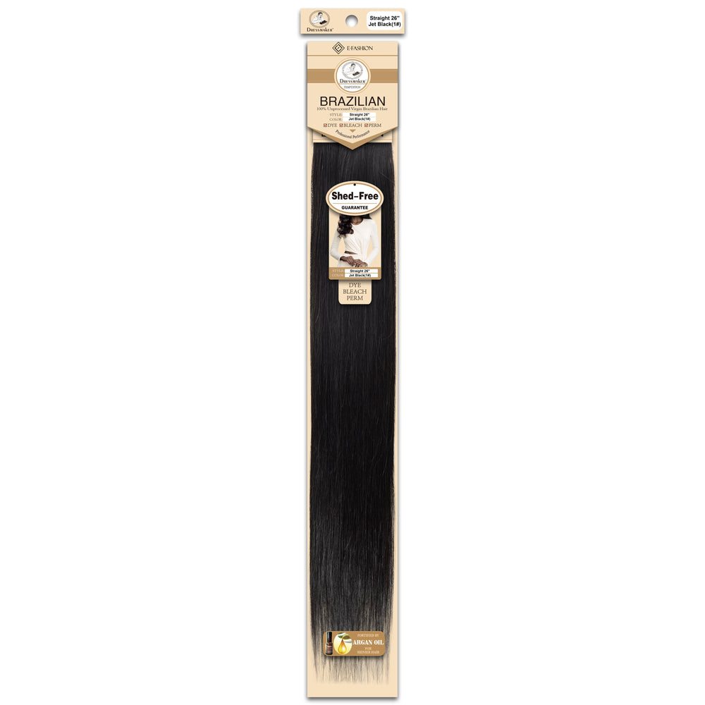 Dressmaker 100% Unprocessed Virgin Brazilian Straight Weave Jet Black