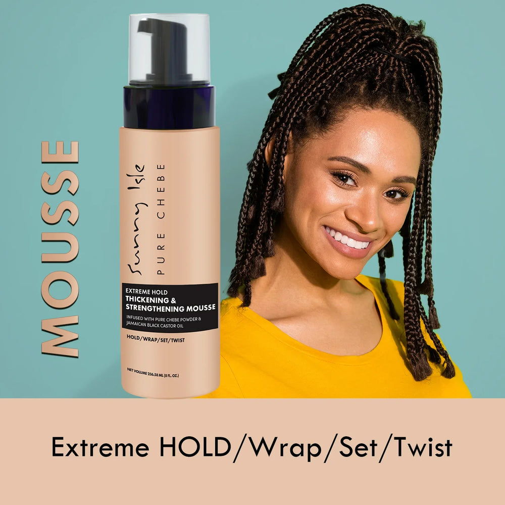 Sunny Isle Pure Chebe Extreme Hold Thickening & Strengthening Mousse 236.58ml