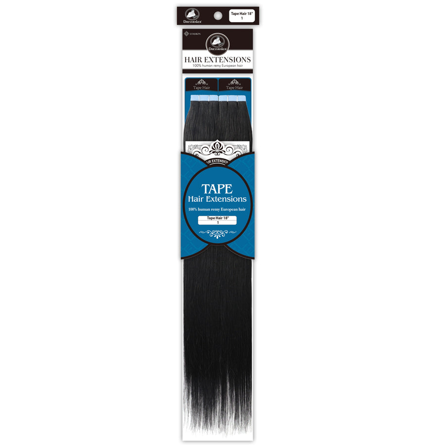 Dressmaker 100% Human Remy European Tape Hair Extensions Straight 18" (40pcs)