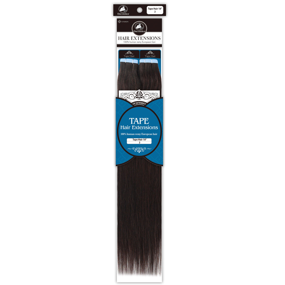 Dressmaker 100% Human Remy European Tape Hair Extensions Straight 18" (40pcs)