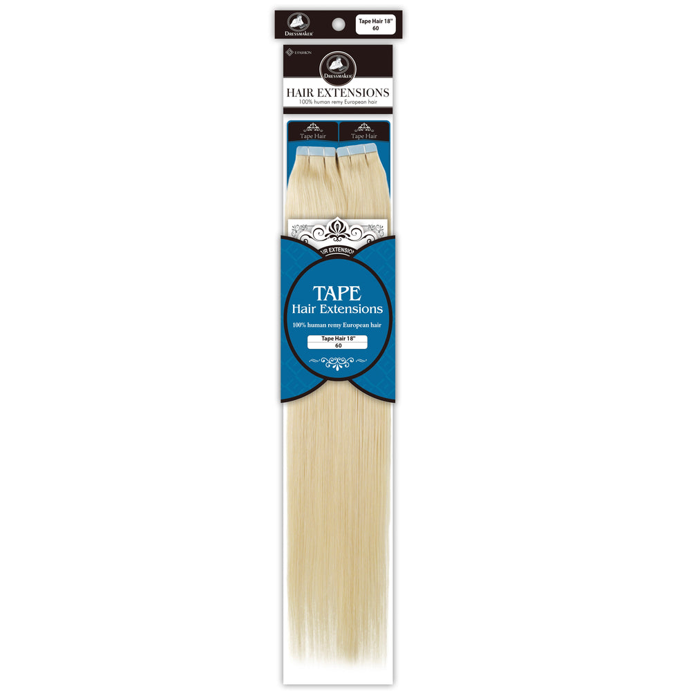 Dressmaker 100% Human Remy European Tape Hair Extensions Straight 18" (40pcs)
