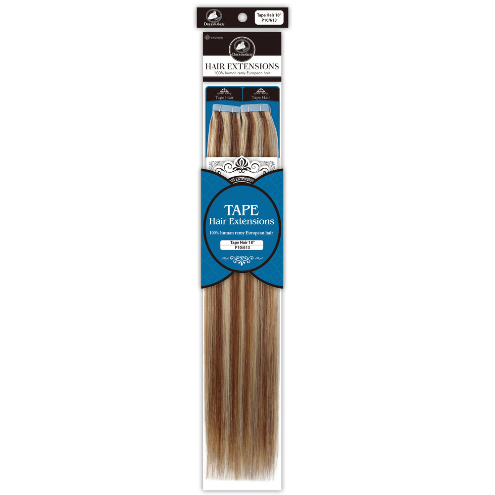 Dressmaker 100% Human Remy European Tape Hair Extensions Straight 18" (40pcs)