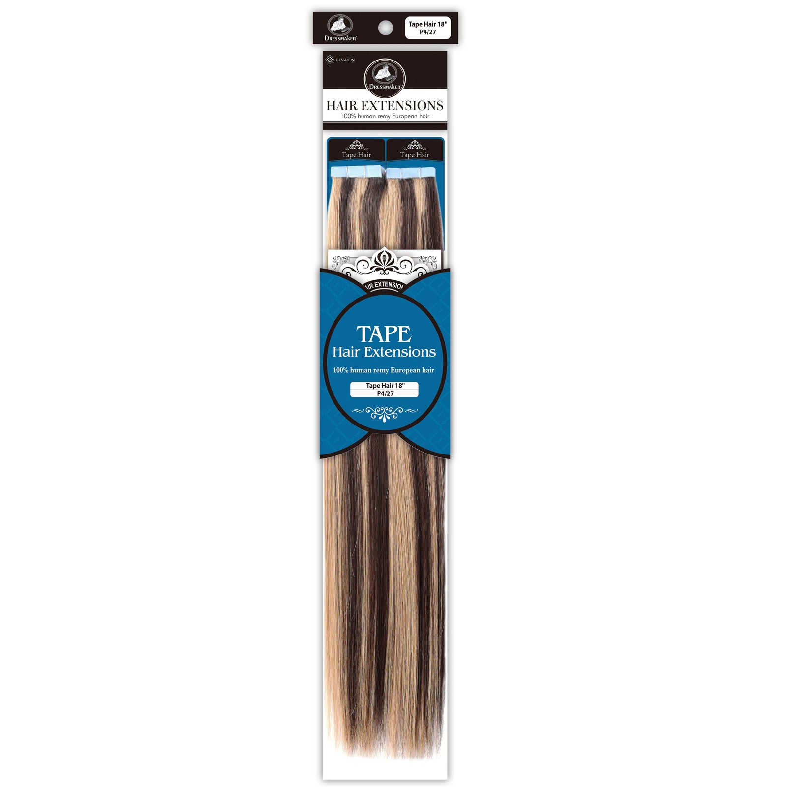 Dressmaker 100% Human Remy European Tape Hair Extensions Straight 18" (40pcs)