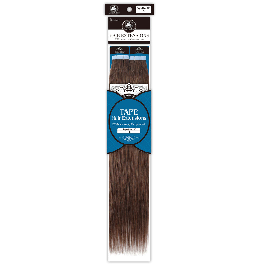 Dressmaker 100% Human Remy European Tape Hair Extensions Straight 20" (40pcs)