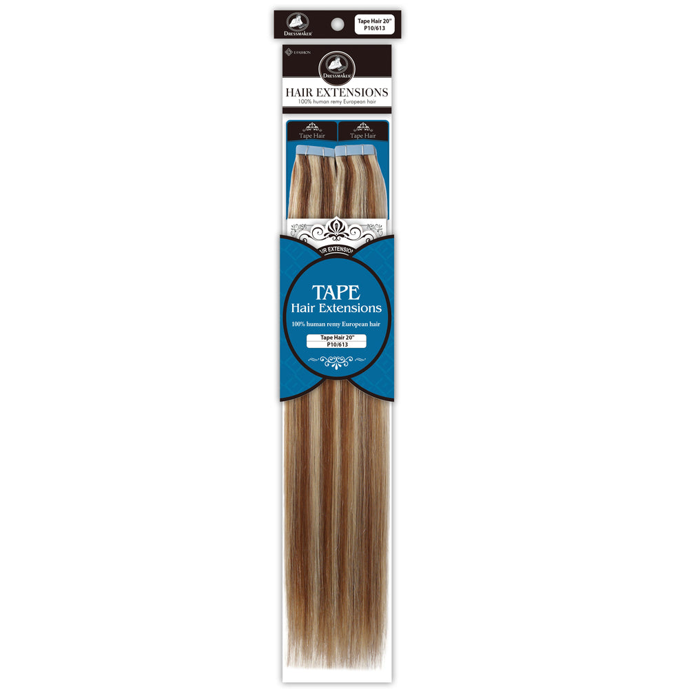 Dressmaker 100% Human Remy European Tape Hair Extensions Straight 20" (40pcs)