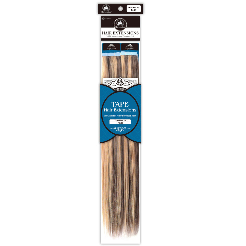 Dressmaker 100% Human Remy European Tape Hair Extensions Straight 20" (40pcs)