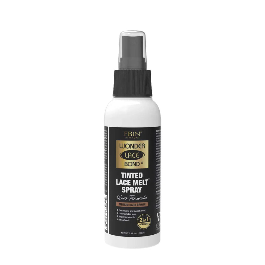 EbinWonder Lace Bond Tinted Lace Melt Color Spray Medium Dark Brown 100ml/3.38oz