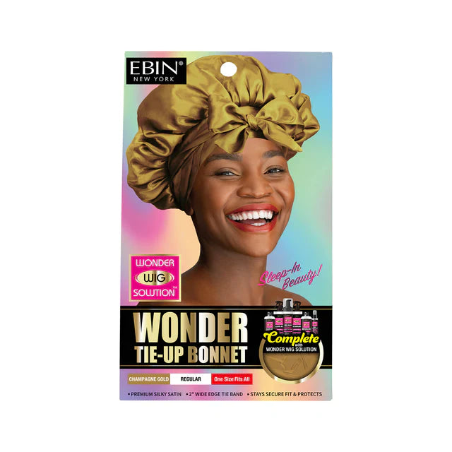 Ebin Wonder Wig Tie Up Bonnet Champagne Gold