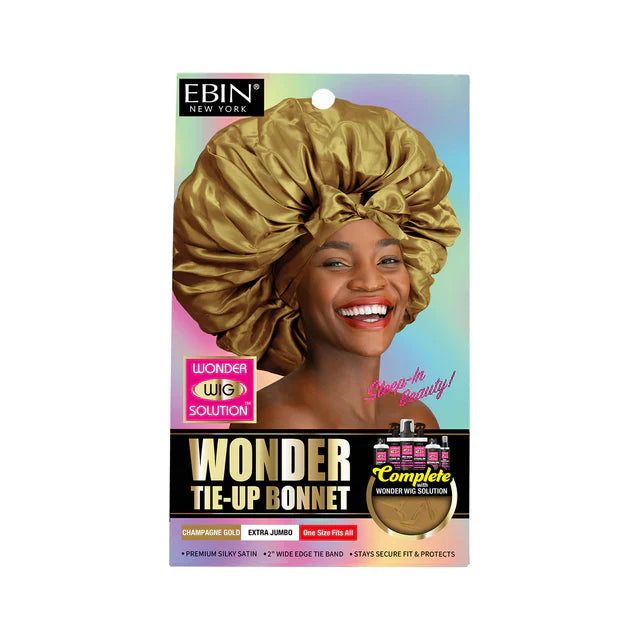 Ebin Wonder Wig Tie Up Bonnet Champagne Gold