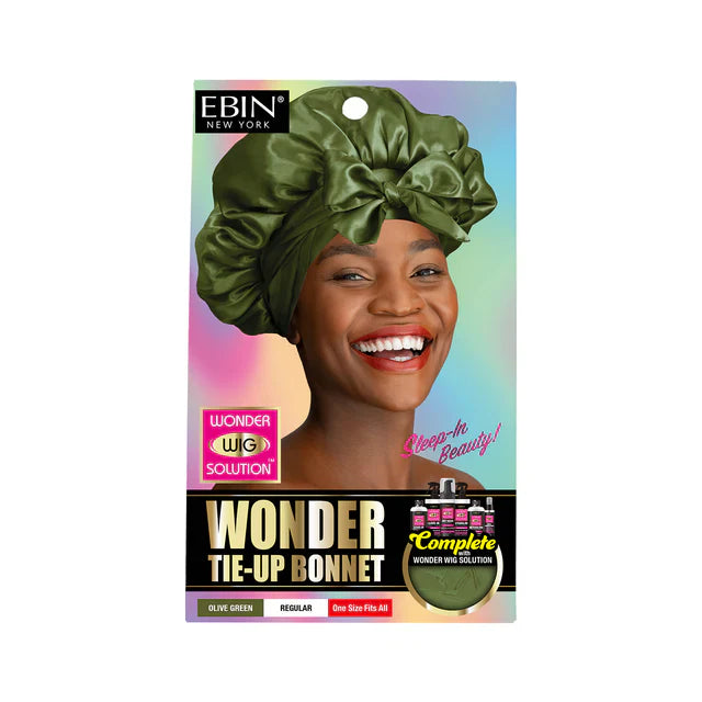 Ebin Wonder Wig Tie-Up Bonnet Olive Green