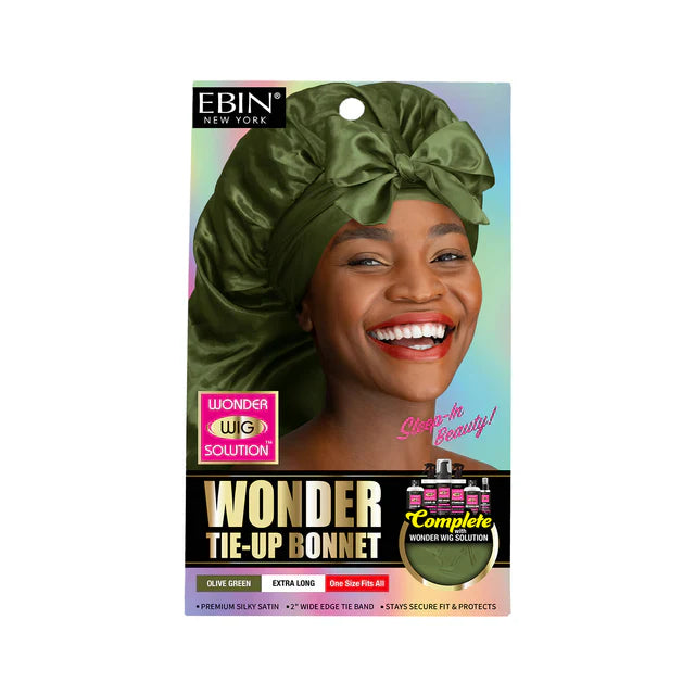 Ebin Wonder Wig Tie-Up Bonnet Olive Green