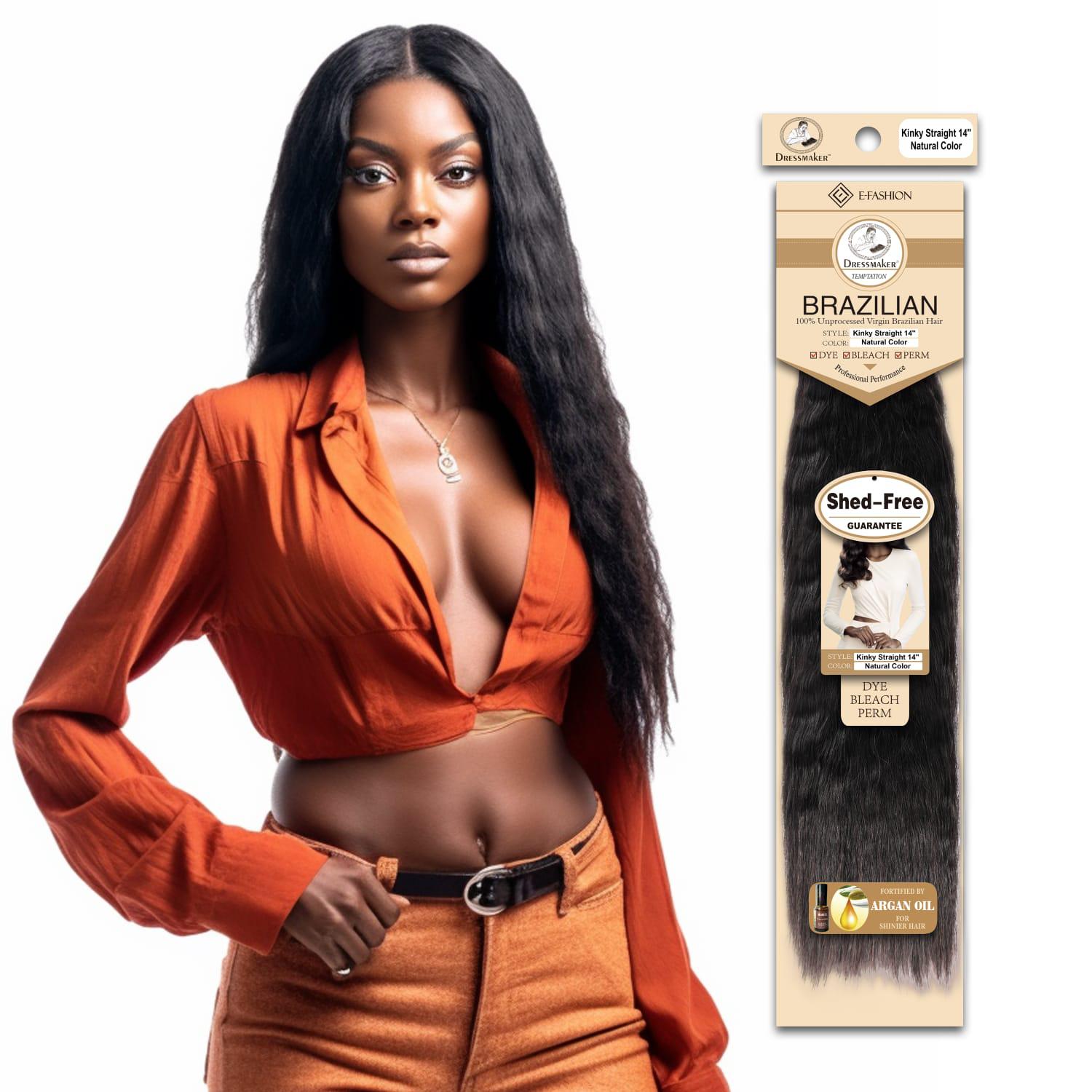 Dressmaker 100% Unprocessed Virgin Brazilian Kinky Straight Weave