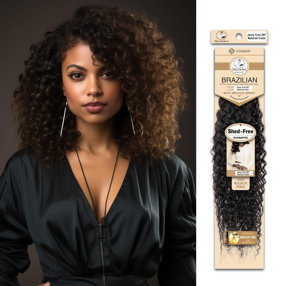 Dressmaker 100% Unprocessed Virgin Brazilian Jerry Curl Weave